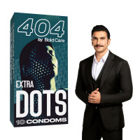 Bold Care 404 Extra Dotted Condom For Men (Pack of 1 (10 Units))