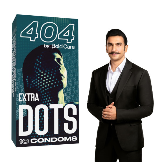 Bold Care 404 Extra Dotted Condom For Men (Pack of 1 (10 Units))
