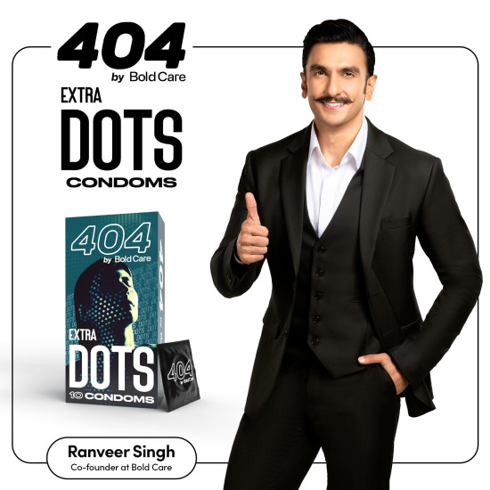 Bold Care 404 Extra Dotted Condom For Men (Pack of 1 (10 Units))