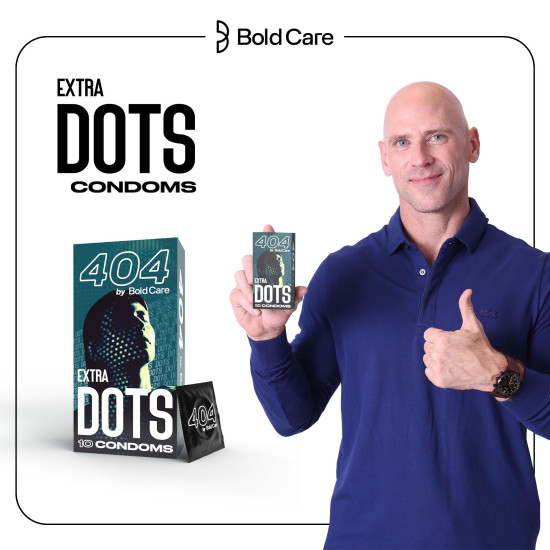 Bold Care 404 Extra Dotted Condom For Men (Pack of 1 (10 Units))