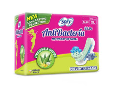 Sofy Women Anti Bacteria Extra Long Sanitary Pads, X-Large, Pack Of 14