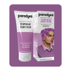 Paradyes Poison Purple Temporary Hair Color, 45 gms | Lasts one wash | Delightful Fragrance | Suitable for Application on Black Hair | No Bleach Hair Makeup