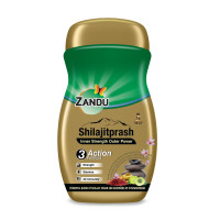 Zandu Shilajitprash | Dual Goodness of Chyawanprash & Shilajit/Shilajeet | Strength, Stamina & 2X immunity* | 450g I 24K Gold Bhasma & 47 Potent Herbs I No added sugar I 100% ayurdevic