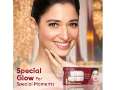 VLCC Bridal Glow Facial Kit - 49g, With Hyaluronic Acid, Niacinamide & Vitamin C. At home facial with 3 Illuminator Strobe Creams - Gold Strobe Cream. Lilac Strobe Cream. Rose Strobe Cream