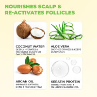 Avimee Herbal Shakuntala Daily Use Hair Cleanser | For Silky Hair | With Aloe, Apple Cider, Rice & Keratin Protein | Sulphate & Paraben Free Shampoo For Men & Women | 50 ml