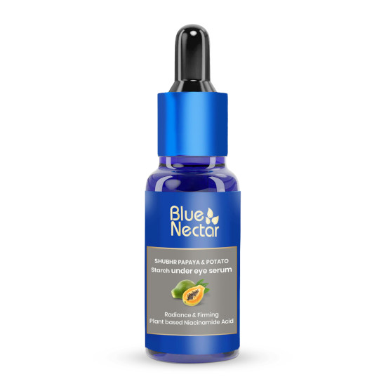 Blue Nectar Under Eye Serum with Plant Based Niacinamide from Potato Starch Papaya Dark Circles Serum with Advance Skin Firming Brightening Form (17 Herbs, 30ml) Blue Nectar Under Eye Serum with Plant Based Niacinamide from Potato Starch Papaya Dark Circles Serum with Advance Skin Firming Brightening Form (17 Herbs, 30ml)