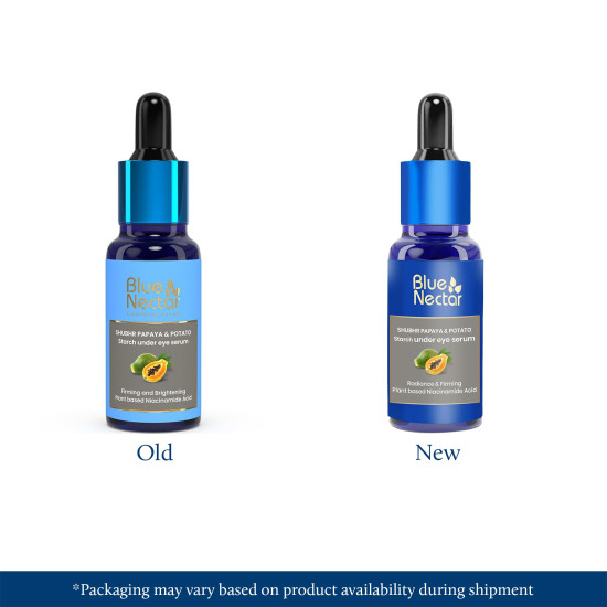 Blue Nectar Under Eye Serum with Plant Based Niacinamide from Potato Starch Papaya Dark Circles Serum with Advance Skin Firming Brightening Form (17 Herbs, 30ml) Blue Nectar Under Eye Serum with Plant Based Niacinamide from Potato Starch Papaya Dark Circles Serum with Advance Skin Firming Brightening Form (17 Herbs, 30ml)