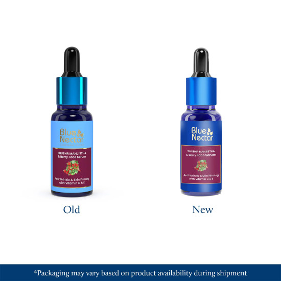 Blue Nectar Manjistha Vitamin C Face Serum for Anti Wrinkle Skin Firming Advanced Anti Aging Formula with Power of Vit C & E (13 Herbs, 30ml)