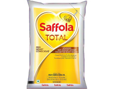Saffola Total Refined Oil - Blend of Rice Bran & Safflower Oil | Cholesterol Lowering | 1L