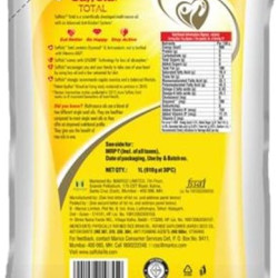 Saffola Total Refined Oil|Blend of Rice Bran Oil & Safflower oil|Cooking oil|Cholesterol Lowering Oil|Edible Oil 1L Unique