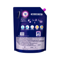 Surf Excel Matic Front Load Liquid Detergent 4L Refill Pouch, Specially designed to remove Tough Dried Stains, 1st time in Washing Machine