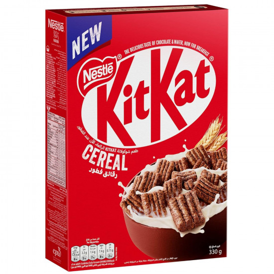 Kitkat Chocolate Breakfast Cereal The Delicious Taste Of Chocolate & Wafer With Milk Chocolate Coating Crunchy Wholegrain & Full Cocoa Explosion Pack 330g