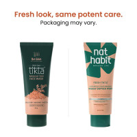 Nat Habit Masoor Dal Face Wash, Fresh Daily Tikta For Men & Women, Skin Brightening, With Masoor & Moth Dal, Suitable For All Skin Types, Chemical & Sulphate Free - 100g