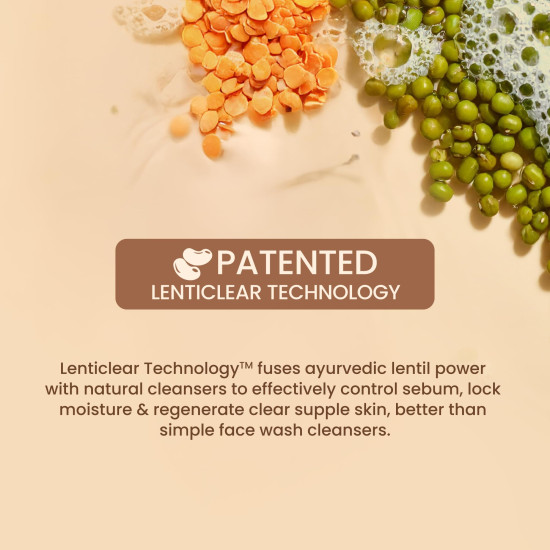 Nat Habit Masoor Dal Face Wash, Fresh Daily Tikta For Men & Women, Skin Brightening, With Masoor & Moth Dal, Suitable For All Skin Types, Chemical & Sulphate Free - 100g