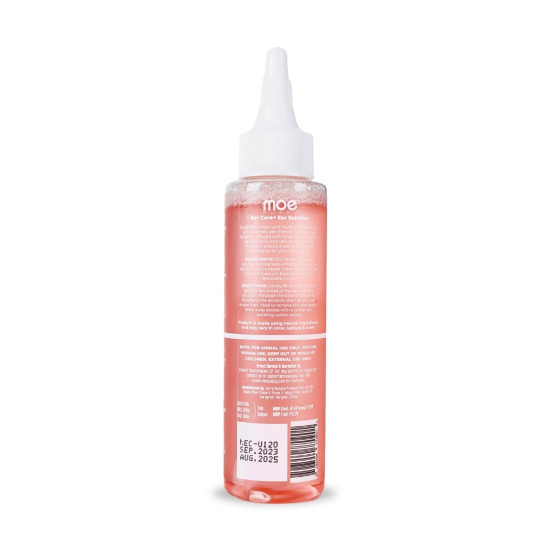 Moe Puppy Ear Care+ | Ear Cleaning Solution for Dogs and Cats | Prevents Infections, Soothes Itching, Removes Wax, Eliminates Ear Odour | Non-Irritating Dog Ear Cleanser | 100ml