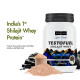 Kapiva Testofuel Shilajit Whey Protein| 25g Protein | 250mg Shilajit | 5.5g BCAA | Cookies & Cream | Faster Absorption | Digezyme blend | WADA Compliant | 1Kg/ 2.2lb