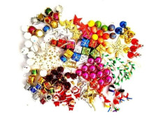 VRB DecTM 60 Pcs Hanging Chritmas Ornaments for Christmas Decorations Items/Chritmas Tree/Decoration Items Hanging Accessories for Home, Office, Bedroom, Balcony (Chritmas Tree Ornaments Combo-60Pcs)
