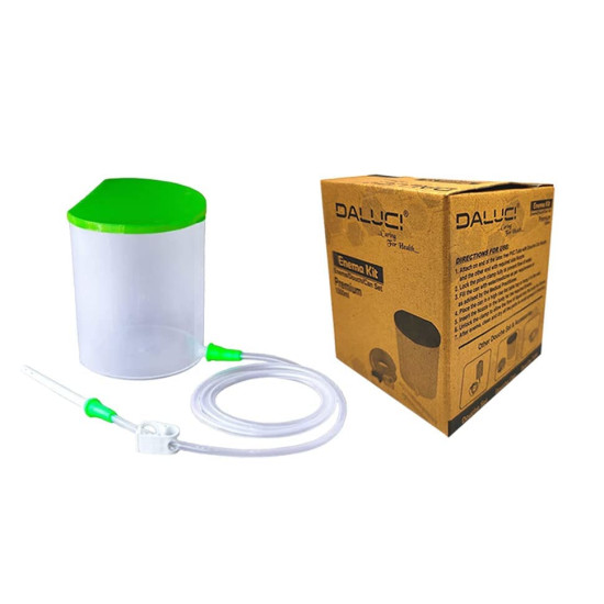 DALUCI PVC Enema Kit for Home use with Instruction | Enima home kit for Adults Reusable & washable anema kit For Mens and Women – (1500 ML)