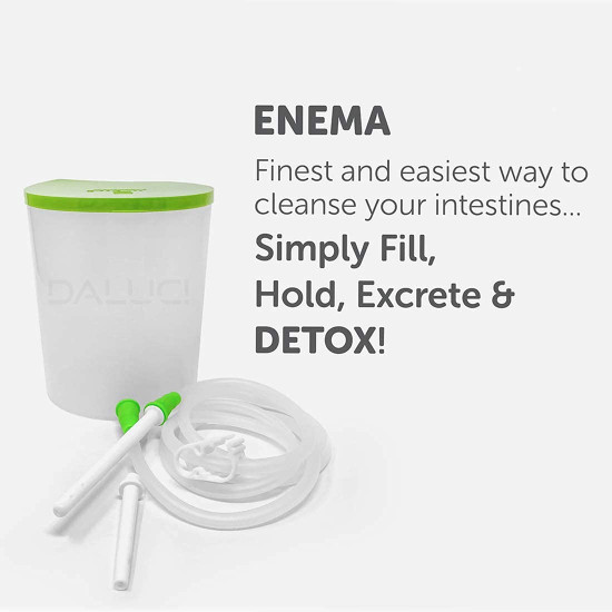DALUCI PVC Enema Kit for Home use with Instruction | Enima home kit for Adults Reusable & washable anema kit For Mens and Women – (1500 ML)