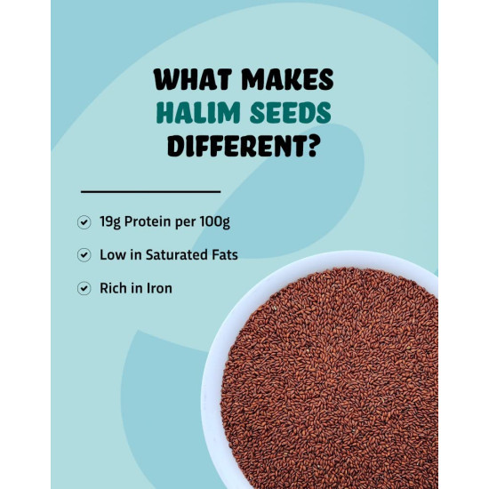 True Elements Halim Seeds 1kg (500gm*Pack of 2) | Aliv Seeds (Asaliya) for Hair Growth