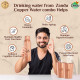 Zandu Copper Gift Set Pack (1 Bottle & 2 Tumbler): Made with 100% Pure Copper |Supports Digestive & Liver Health | Helps Enhance Immunity| Useful in Promoting Overall Health (Pack of 950ml & 2x300ml)