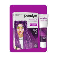 Paradyes Comrii Purple Semi-Permanent Hair Color Kit: Ammonia-Free, Lasts 8+ Washes, Ideal for Dark Hair, Enriched with Nourishing Conditioner Crème