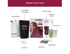 Paradyes Ruby Wine Semi-Permanent Hair Color Kit: Ammonia-Free, Lasts 8+ Washes, Ideal for Dark Hair, Enriched with Nourishing Conditioner Crème