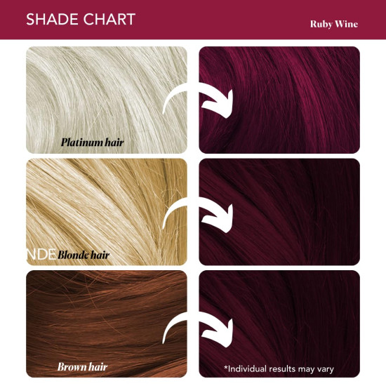 Paradyes Ruby Wine Semi-Permanent Hair Color Kit: Ammonia-Free, Lasts 8+ Washes, Ideal for Dark Hair, Enriched with Nourishing Conditioner Crème