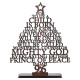 eCraftIndia Brown Wooden Isaiah 9:6 Christmas Tree for Table Home Living Room Office | Xmas Gifts Ornaments Props | Merry Christmas Decorations Items for Home