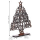 eCraftIndia Brown Wooden Isaiah 9:6 Christmas Tree for Table Home Living Room Office | Xmas Gifts Ornaments Props | Merry Christmas Decorations Items for Home