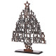 eCraftIndia Brown Wooden Isaiah 9:6 Christmas Tree for Table Home Living Room Office | Xmas Gifts Ornaments Props | Merry Christmas Decorations Items for Home