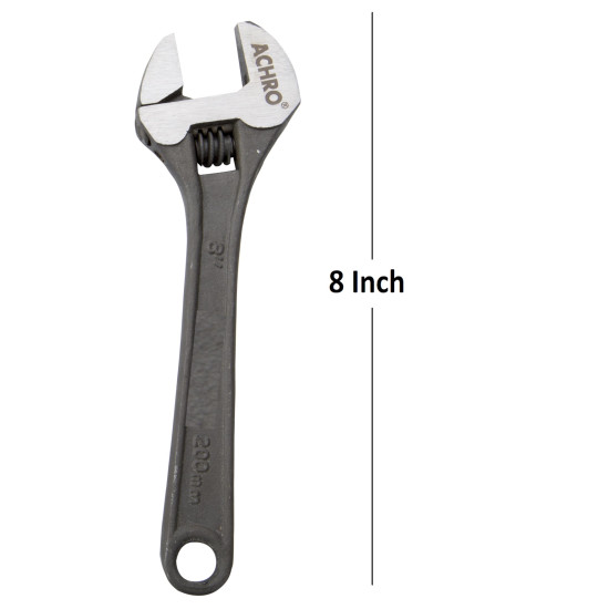ACHRO Combo Pack Of 2 Contains 8 Inch adjustable Wrench and 8 Inch Combination Plier (Multipurpose Tool Kit)