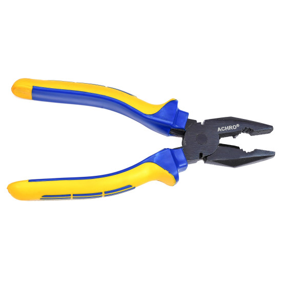 ACHRO Combo Pack Of 2 Contains 8 Inch adjustable Wrench and 8 Inch Combination Plier (Multipurpose Tool Kit)
