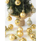 TIED RIBBONS Pack of 24 Christmas Tree Decoration Items Balls Hanging Ornaments Props Xmas Accessories (Plastic, Golden, 3.8 cm) - Christmas Decorations Items for Home Decor Office Church