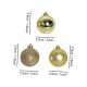 TIED RIBBONS Pack of 24 Christmas Tree Decoration Items Balls Hanging Ornaments Props Xmas Accessories (Plastic, Golden, 3.8 cm) - Christmas Decorations Items for Home Decor Office Church