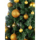 TIED RIBBONS Pack of 24 Christmas Tree Decoration Items Balls Hanging Ornaments Props Xmas Accessories (Plastic, Golden, 3.8 cm) - Christmas Decorations Items for Home Decor Office Church