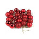 TIED RIBBONS Pack of 24 Christmas Tree Decoration Items Balls Ornaments Hanging Props Xmas Accessories (Plastic, Red, 3.8 cm) - Christmas Decorations Items for Home Decor Office Church