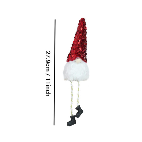 TIED RIBBONS Set of 2 Christmas Decorations Items for Home Santa Claus Led Lights Snowman for Tree Wall Door Hanging Dining Table Indoor Outdoor Ornaments Xmas Showpiece Gifts