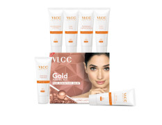 VLCC Gold Facial Kit for Sensitive Skin - 60g | Gold Facial For Sensitive Skin | Alcohol & Paraben Free | Safe For Sensitive Skin | 24K Gold, Hyaluronic Acid & Vitamin C