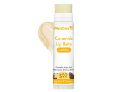WishCare Ceramide Lip Balm with SPF 50 PA+++ | Brightening Lip Balm for Dark Lips | Kojic Acid & Niacinamide | For Women | Natural & Untinted | 5g