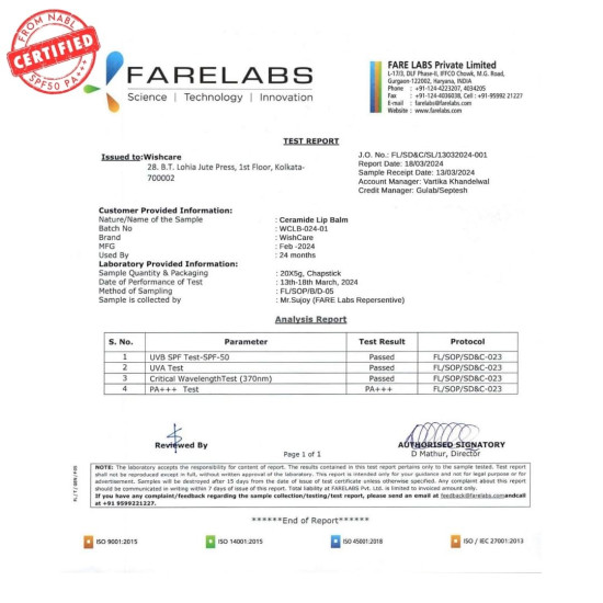 WishCare Ceramide Lip Balm with SPF 50 PA+++ | Brightening Lip Balm for Dark Lips | Kojic Acid & Niacinamide | For Women | Natural & Untinted | 5g WishCare Ceramide Lip Balm with SPF 50 PA+++ | Brightening Lip Balm for Dark Lips | Kojic Acid & Niacinamide | For Women | Natural & Untinted | 5g