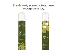 Nat Habit Active Face Gel, Olive Vit-E For Night Restore & Aging Protection With Cooling, Soothing, Sun Burn Healing & UV Protection, Suitable For All Skin Types, 50gm