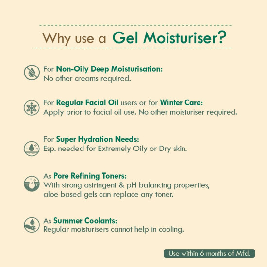 Nat Habit Active Face Gel, Anti-Acne Neem Tea-Tree For Oily & Acne Prone Skin With Vit-E, Vit C, Cooling, Soothing, SunBurn Healing & UV Protection, 50gm