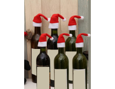 Indian Karigar 6pcs Christmas Decorations Items for Home Mini Santa Hats for Bottle Topper Decor Unique Christmas Decor Christmas Ornaments Christmas Tree Decoration Items Christmas Gifts for Home