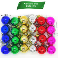 Party Propz Christmas Decorations - 24 Pcs, Christmas Ornaments | Xmas Decorations Items for Home | Ornaments | Xmas Decorations Items for Tree | Xmas Decor