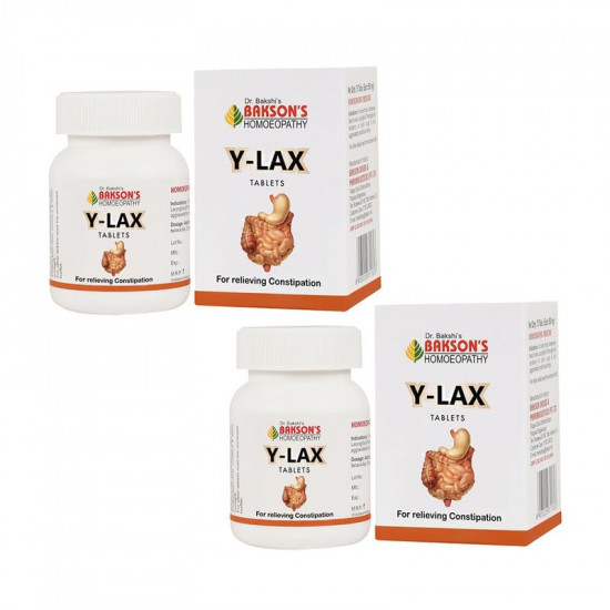 Dr. Bakshi's BAKSON'S HOMEPATHY Y-Lax Tablets-150 Tablets (2 Pack of 75 Units)