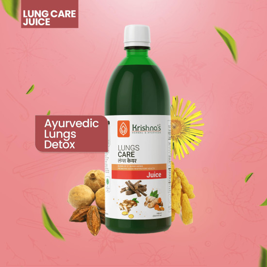 KRISHNA'S HERBAL & AYURVEDA Lungs Care Juice 1000 Ml | Lungs Cleaner For Detoxification And Supports Respiratory System KRISHNA'S HERBAL & AYURVEDA Lungs Care Juice 1000 Ml | Lungs Cleaner For Detoxification And Supports Respiratory System