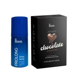 Formen JOYMAX Love Kit | Chocolate Flavor Condoms -10 Count and Prolong Spray - 30 g | Honeymoon Gift for Couples