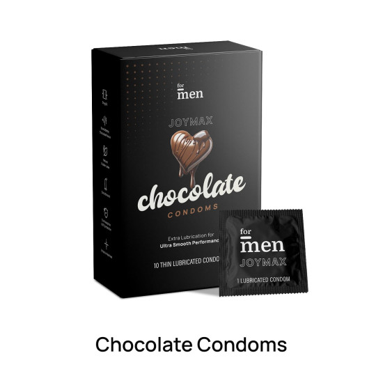 Formen JOYMAX Love Kit | Chocolate Flavor Condoms -10 Count and Prolong Spray - 30 g | Honeymoon Gift for Couples