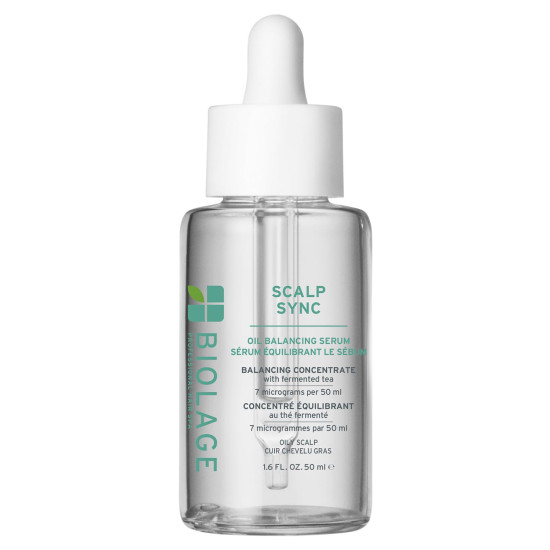 Biolage ScalpSync Oil Balancing Serum - Absorbs Excess Oil, For Oily Scalp, Soothed and Hydrated Scalp for up to 72 hours, with Fermented Tea Blend, Vegan & Paraben-Free